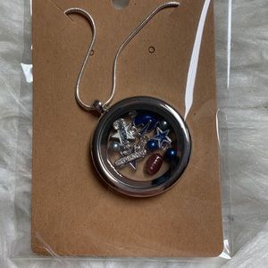 Brand new sterling silver locket necklace Dallas Cowboys